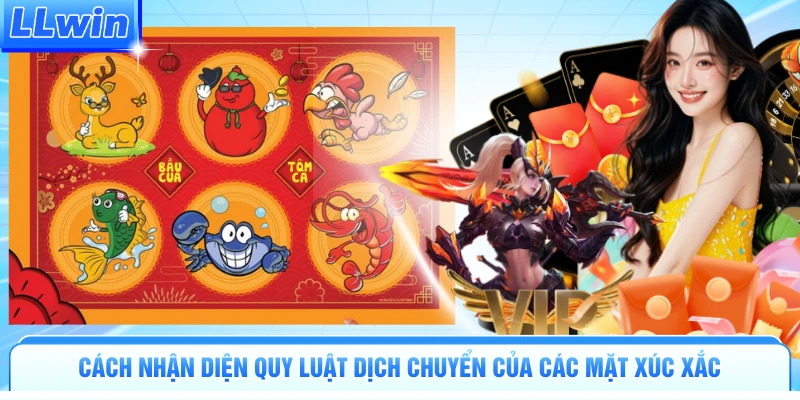 Cách nhận diện quy luật dịch chuyển của các mặt xúc xắc